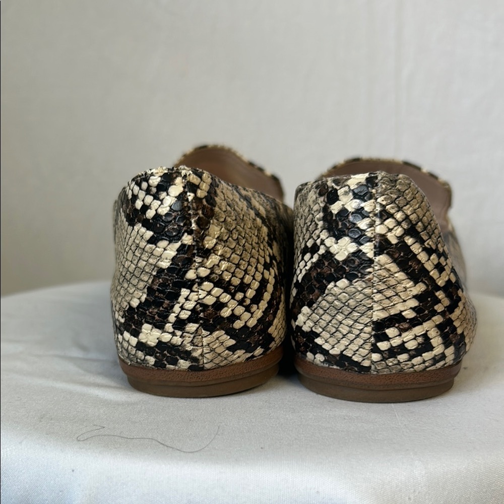 Aldo Cream and Black Loafers with Snake Print - Picture 4 of 8